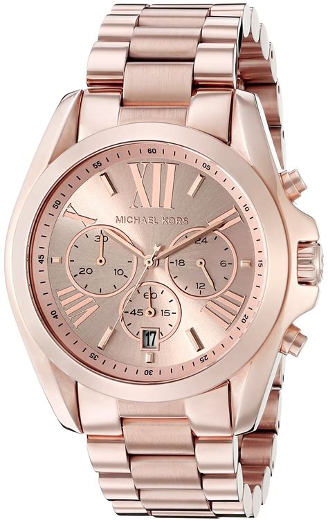 michael kors bradshaw chronograph rose gold tone watch mk5503